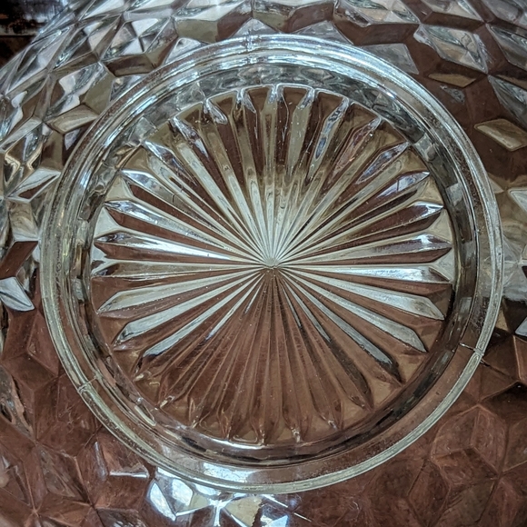 Vintage 50's Fostoria American Large Heavy Crystal Serving Bowl - Picture 3 of 10